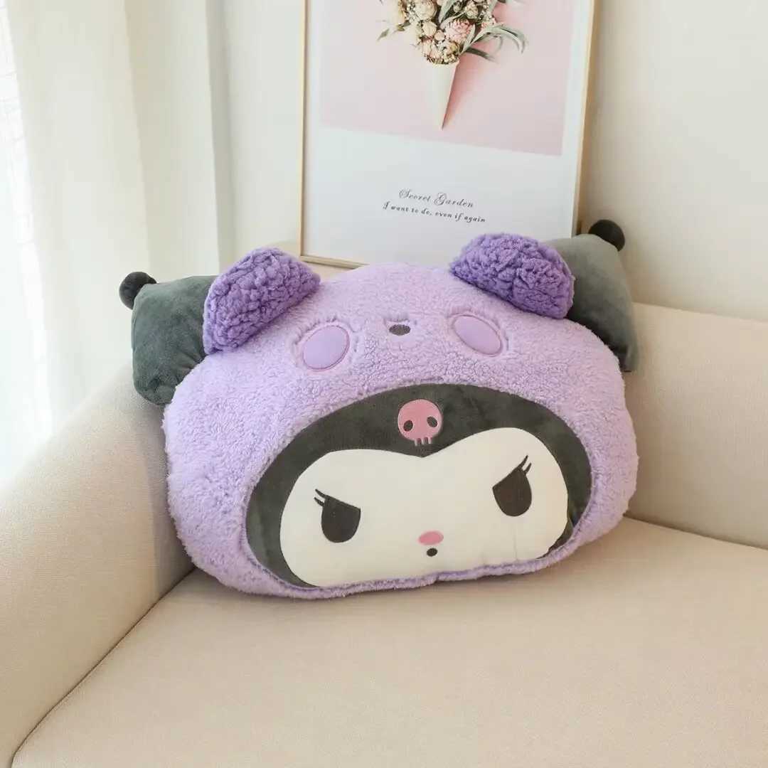 Comfortable Kuromi My Melody Pillow Blanket Stuffed Japanese Style Cinnamoroll Pom Purin Back Cushion Hug Plushies Gifts D260317