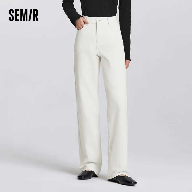 Semir Jeans Women Simple Long Trousers 2025 New Spring Straight Tube Trousers TrendyT260317