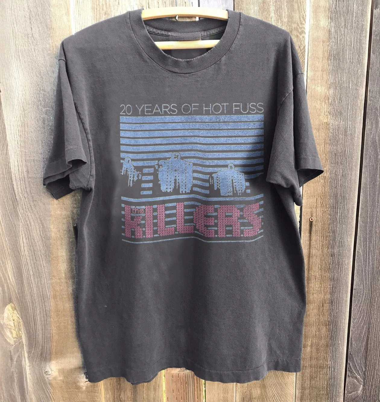 2026 Summer Womens Retro The Killers T-shirt Cotton and Breathable Short Sleeve Streetwear Oversized Loose Casual M260317