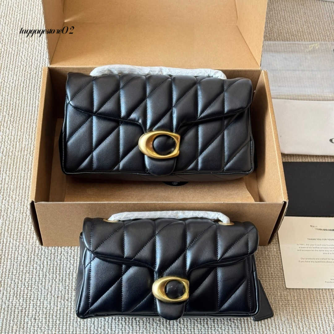 Evening Bags Coaclys Bags Tabby Coacher Shoulder Lady 10A Mirror Quality Tote Handbag Purse Leather Rice Flour Cake Crossbody Fashion Soft Envelope Satchel Bag 053