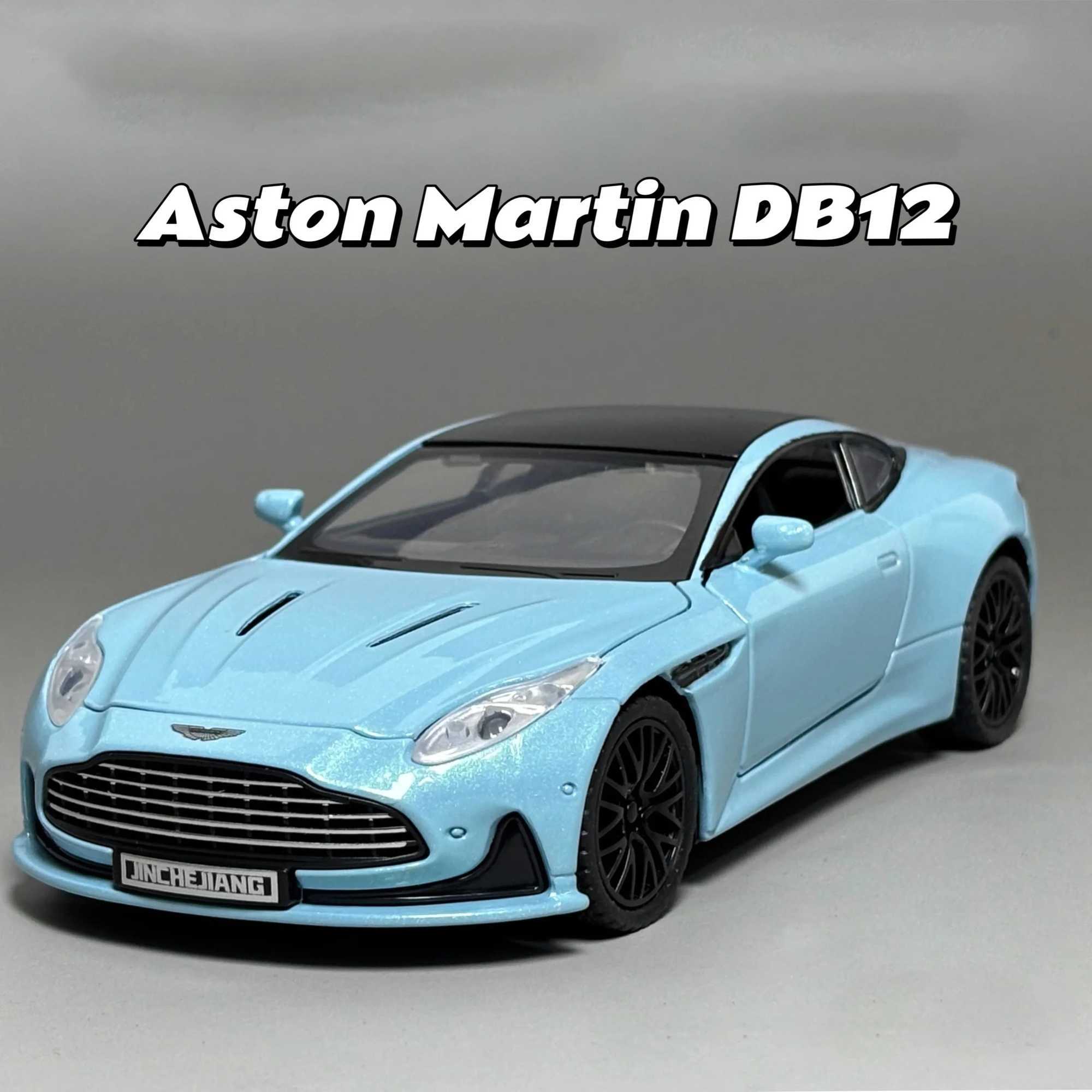 132 Aston Martin DB12 GT Super Sports Car Alloy Diecast Metal Model Car Sound Light Holiday Gift With Kid Childrens Toy Car D260317