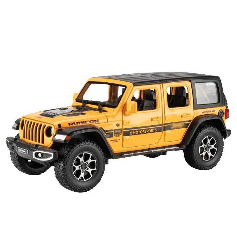 122 Jeeps Wrangler Rubicon Alloy Model Car Toy Diecasts Metal Casting Pull Back Sound and Light Car Toys For Children Vehicle D260317