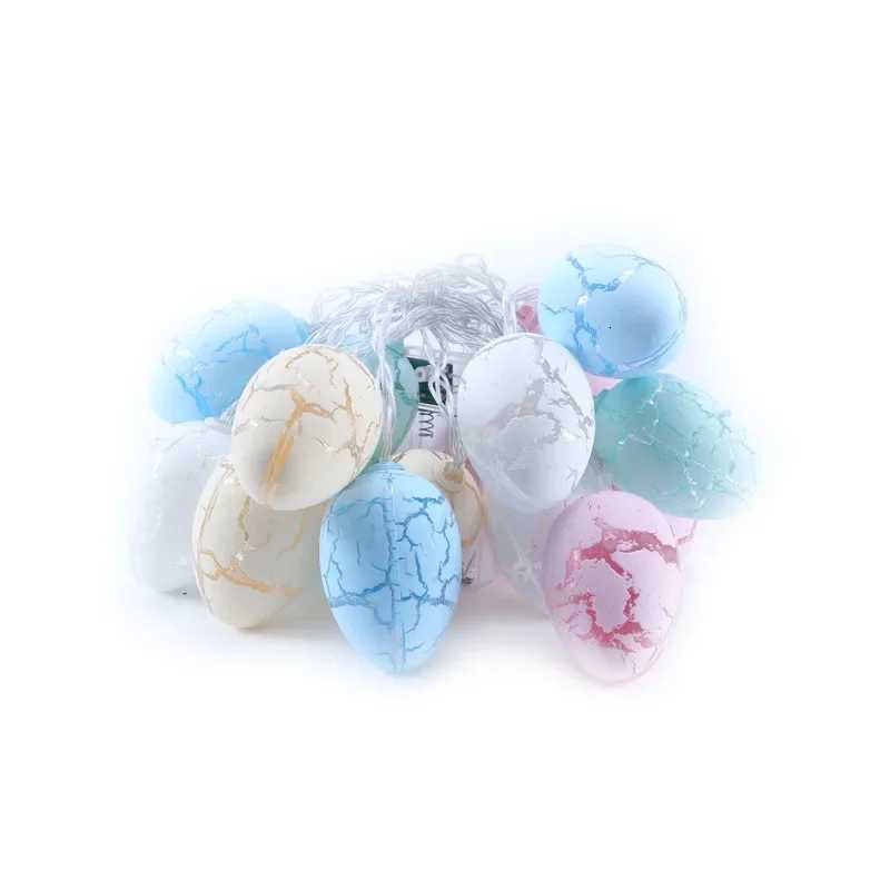 15m 10led Easter Colorful Crack Eggs Led Light String Egg Easter Parti 2025 Spring Festival Happy Easter Day Decor For Home H260316