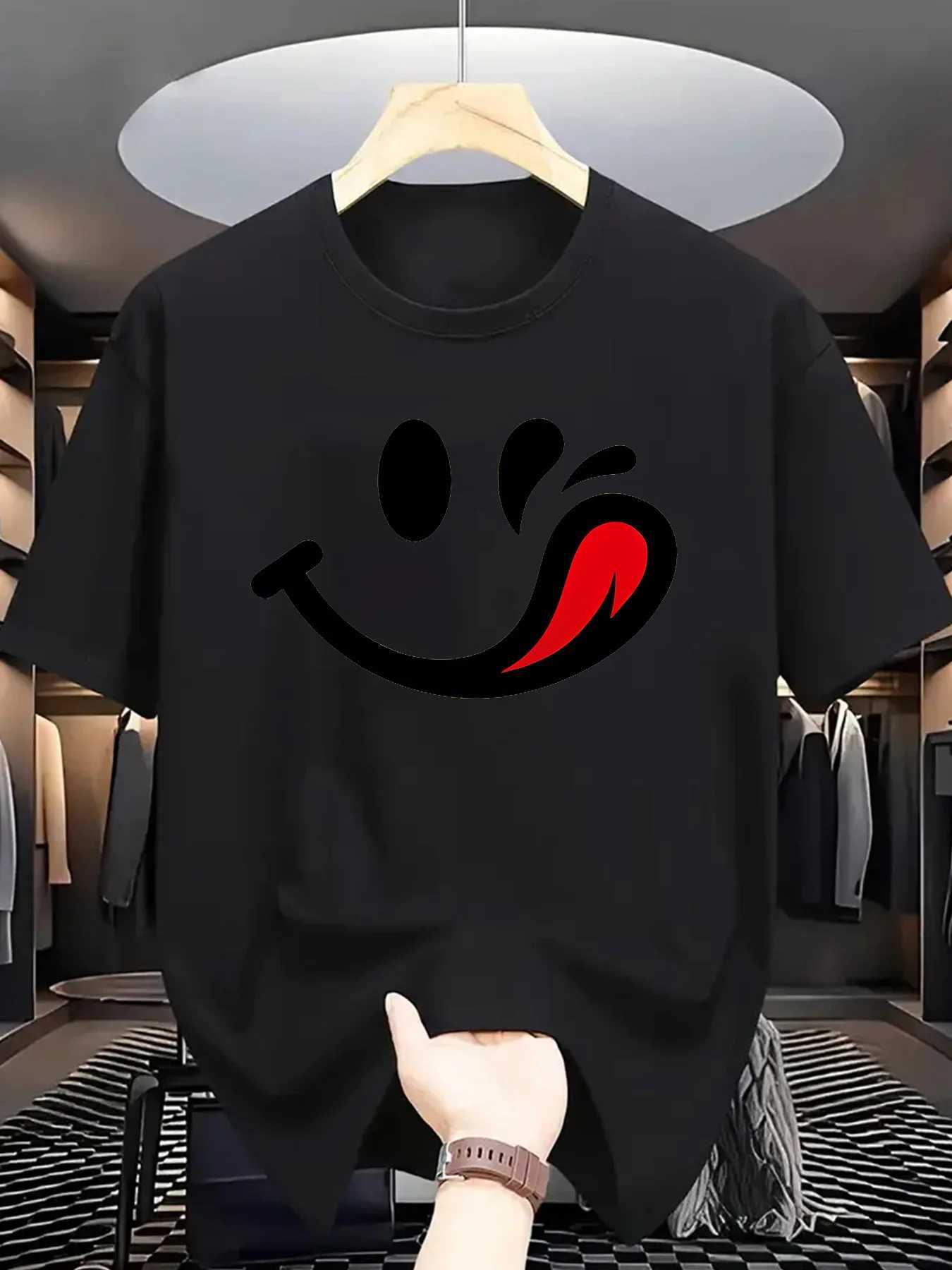 Summer Men New T-shirt with Letter Patterns Trendy Fashionable Suitable Daily Casual Wear Versatile and Comfortable Loose Style M260317