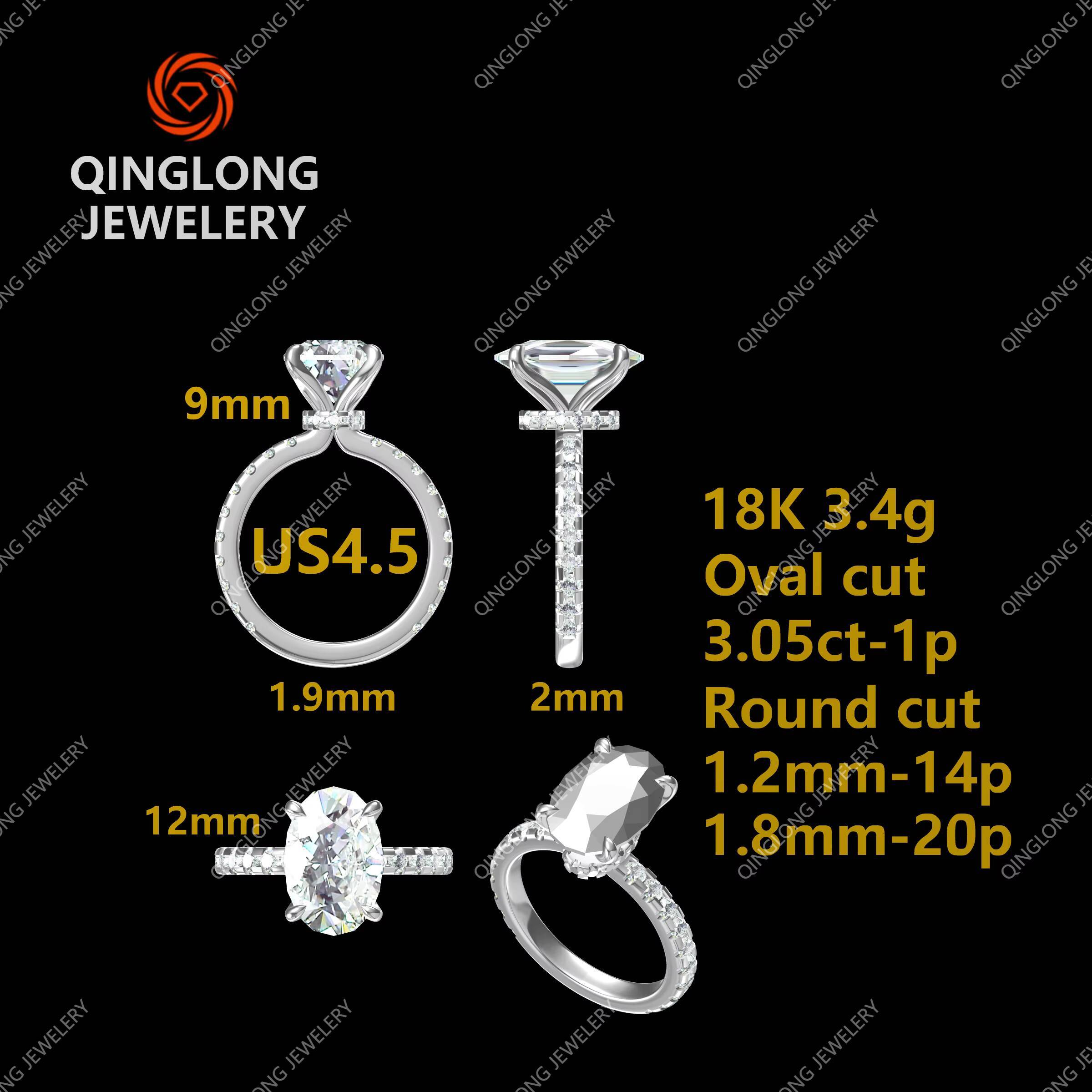 Factory Custom 14k 18k Gold Lab Grown Diamond Rings 05ct 1ct 2ct 3ct IGI Certified D VVS Lab Grown Diamond Jewelry