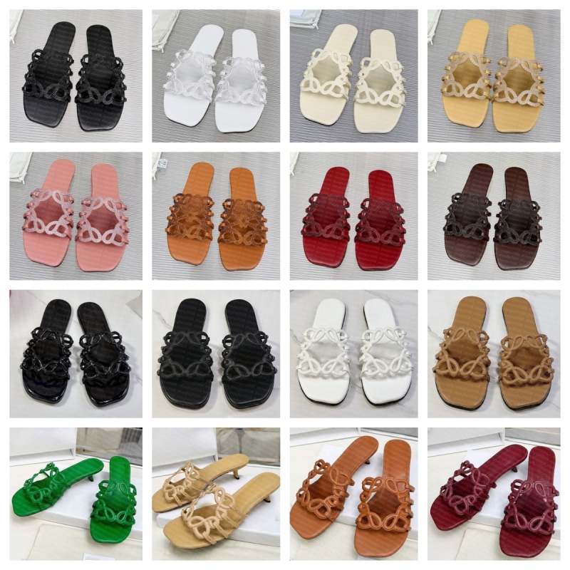 (Choose the Pics not decription color) Premium Quality Fashion Designers Slippers Slides Sandals Shoes Women Shoes Size 35-42