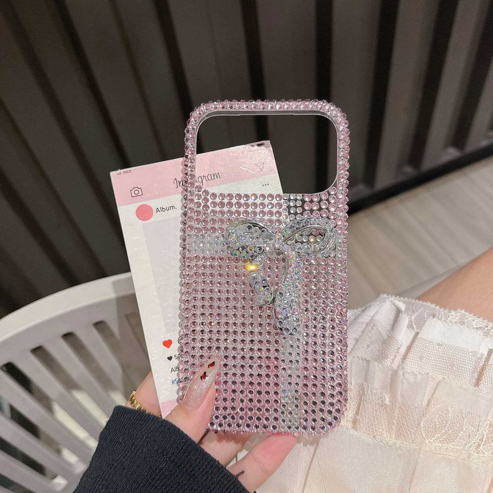 Luxury Bling Glitter diamond Phone Case For iPhone 17 16 15 14 13 Pro Max Sparkling diamond bow Shockproof Cover C260314