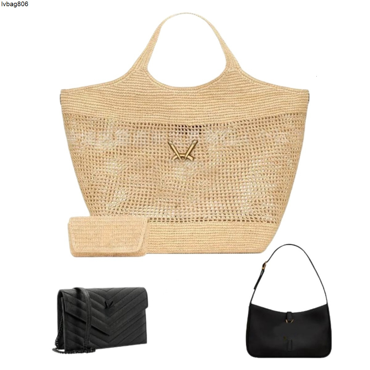 Shoulder Bags Beach bag designer bag straw tote luxury shoulder bag designer women summer large capacity vacation fashion classic shopping bag letter handbags