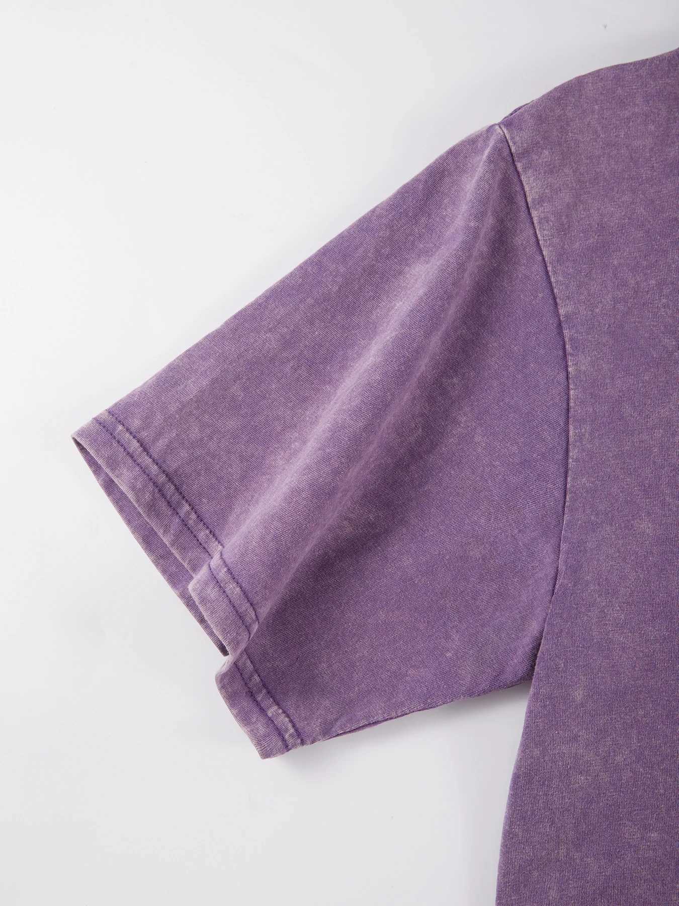 Cat Playing Computer GamesPrint Snow Wash T Shirt Man Unisex Washed Tees Casual Shortwear Soft Breathable Cotton Clothes M260317