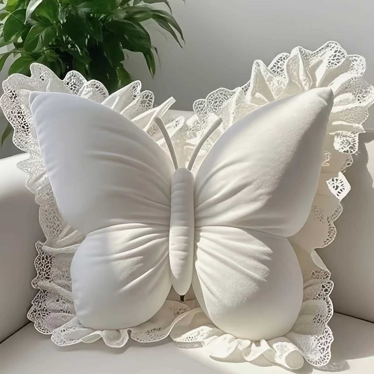 Cute Princess Butterfly Office Pillow Living Room Bow Bedroom Car Sofa Cushion Home New Pillow Room Home Garden Decor D260317