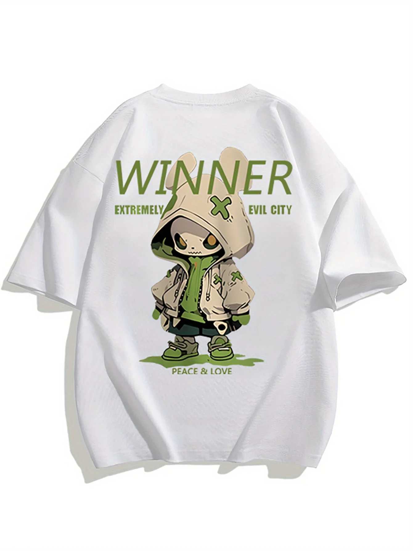 Men New Summer Plain-colored Short Sleeved T-shirt Fashionable and Trendy with A Loose Fit Perfect for Daily Wear in Summer M260317