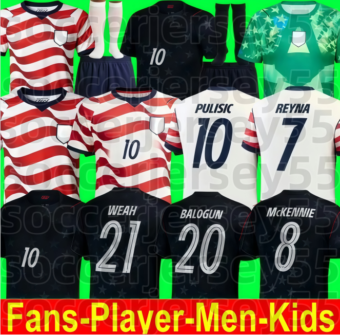 new 2026 PULISIC MCKENNIE soccer Jersey ERTZ ALTIDORE PRESS WOOD MORGAN LLOYD 2025 2026 America Football Shirt United States Camisetas USAS USMNT PLAYER Men Kits