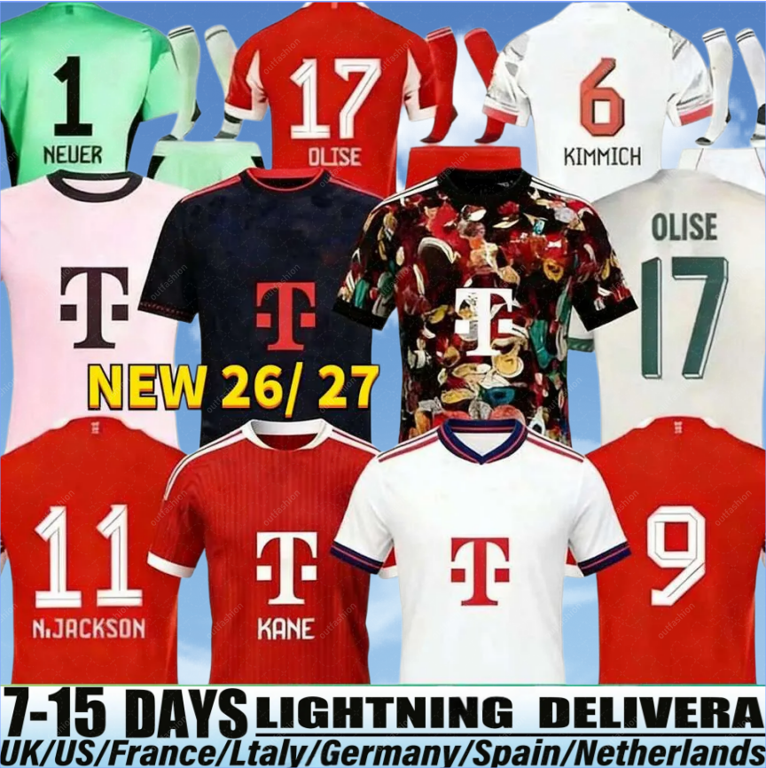 Bayern Munich25 26 Kane Luis Diaz 26 27 Bayern Soccer Jerseys OLISE 2026 Football Shirt Kingsley Coman Musiala Kimmich Kit Kids Oktoberfest Trikot Munich