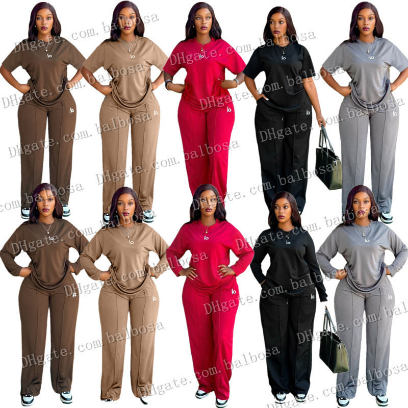 2 PCS Designer Tracksuits For Womens Fashion Two Piece Set Casual Sweatsuit Versatile Short / Long Sleeve T-shirt And Loose Pants Outfits Oversized 3XL