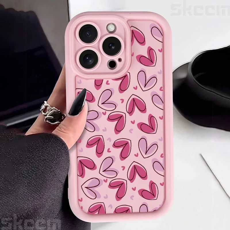 Cute Colorf Love Silicone Phone Case For iPhone 11 12 13 14 15 16 Pro Max XS X XR 7 8 Plus 16E Soft Cover C260314