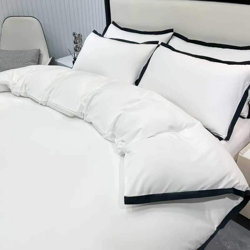 Simple Style Bedding Sets Washed Brushed Duvet Cover with Pillowcase Luxury Bedsheets Set Queen/King Size Bed D260317