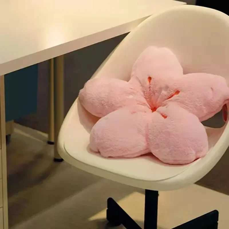 Pink cherry blossom petal cushion Bedroom and living room decor bay window floor seat plush cherry blossom pad D260317