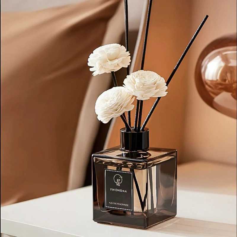 Flameless Aromatherapy Essential Oil Reed Diffuser Scent Candle Sets Odor Removal Home Fragrance Ornament Square Bottle D260317