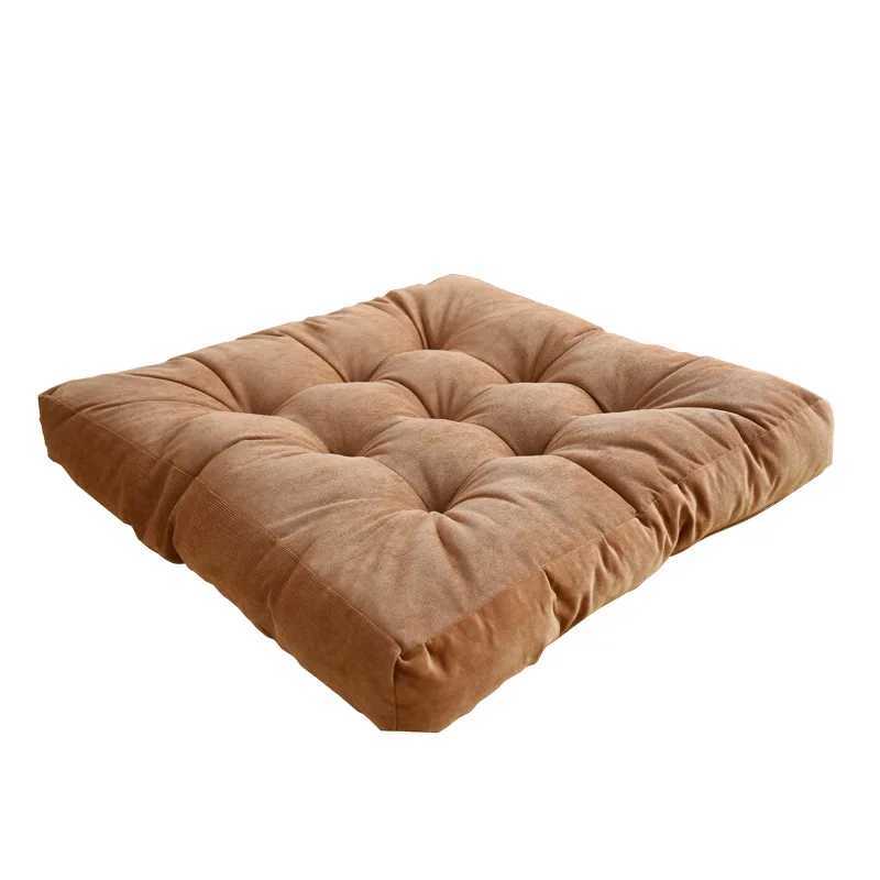 Corduroy Tatami Cushion Soft Plush Thicken Floor Pillow Pad Balcony Yoga Buttocks Seat Square Kneeling Pillows Tufted Cushions D260317