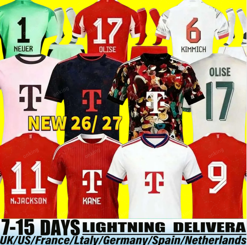 Bayern Munich25 26 Kane Luis Diaz 26 27 Bayern Soccer Jerseys OLISE 2026 Football Shirt Kingsley Coman Musiala Kimmich Kit Kids Oktoberfest Trikot Munich Jersey Top