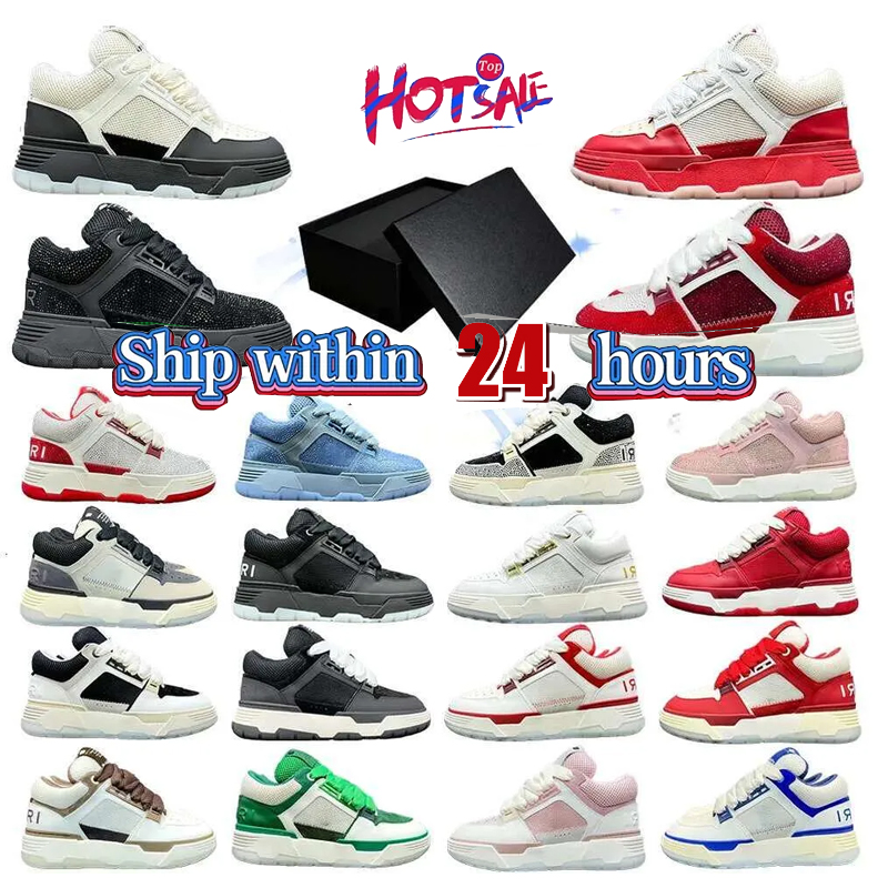 Top brand designer Quality Designers MA1 fashion Casual MA2 leather Sneakers men women Platform Low top lacing shoes Black and white green powder Trainers with box