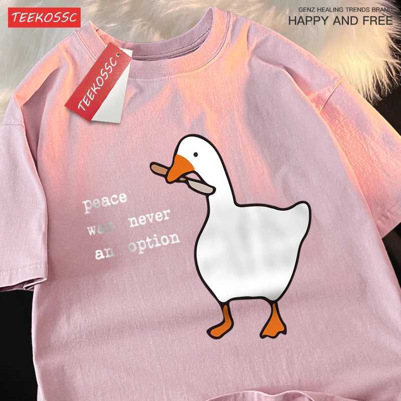 Peace Was Never An Option T Shirt Men Women Pattern Crewneck T Shirts Simplicity Cotton Tees Hip Hop Oversized T-Shirts Couple M260317