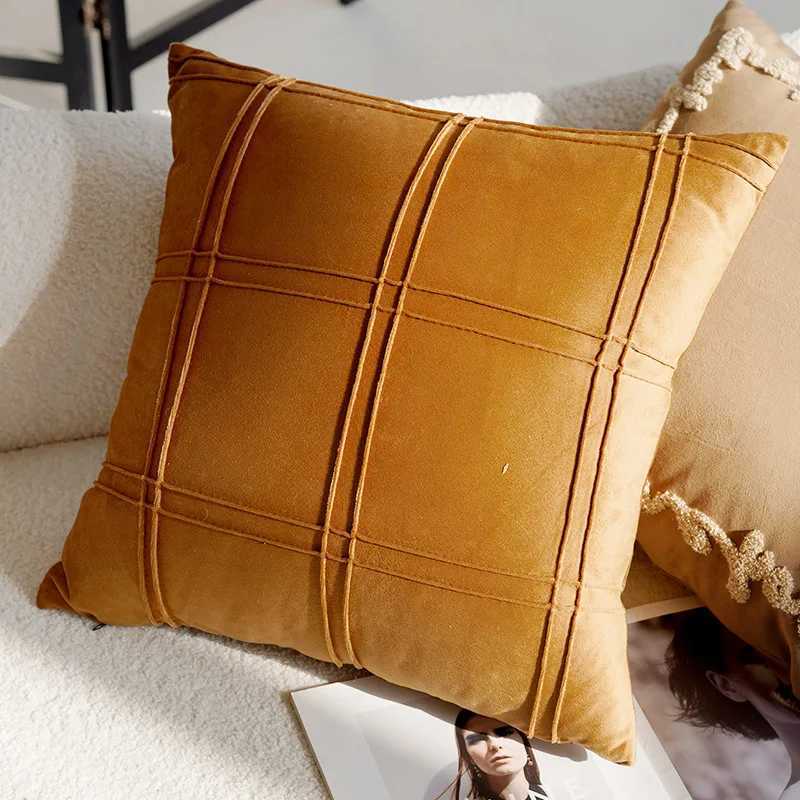 Earth Tone Accent Pillow Covers Faux Fur Pom Herringbone Knit Braided Design Sofa Cushions Cozy Home Minimalist Decor Set D260317