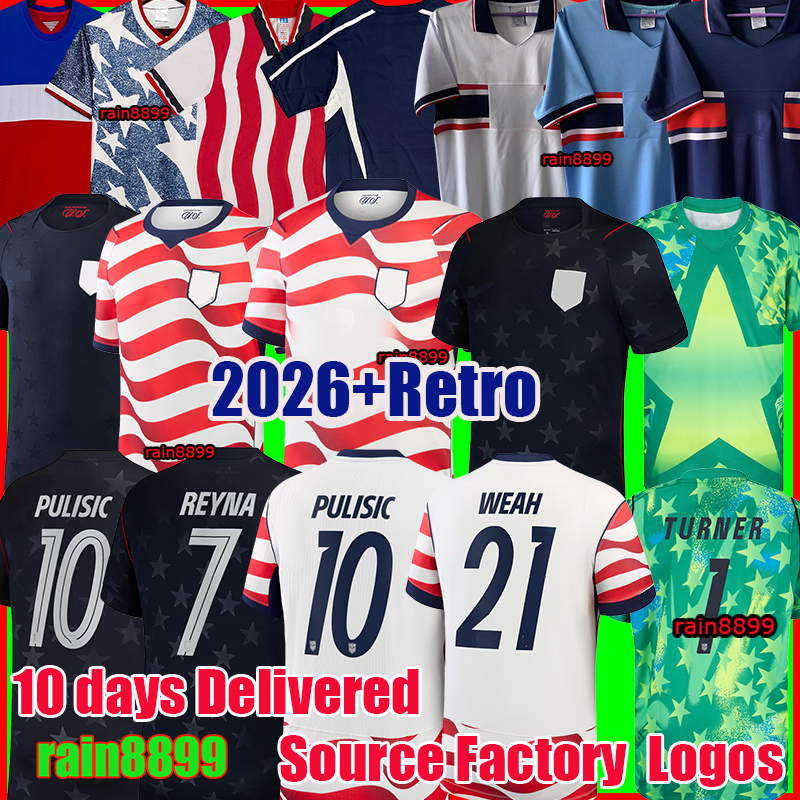 2026 World Cup PULISIC BALOGUN Football Jersey AARONSON WRIGHT ARFSTEN DEST 26 27 America Football Shirt United States Camisetas USA USMNT Fans PLAYER Men kids Kits