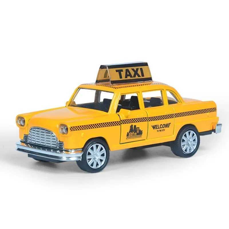 1/32 Retro Taxi Model Alloy Car Toy Miniature Car Collection Diecast Sound Light Kids Toys Childrens Day Gift D260317