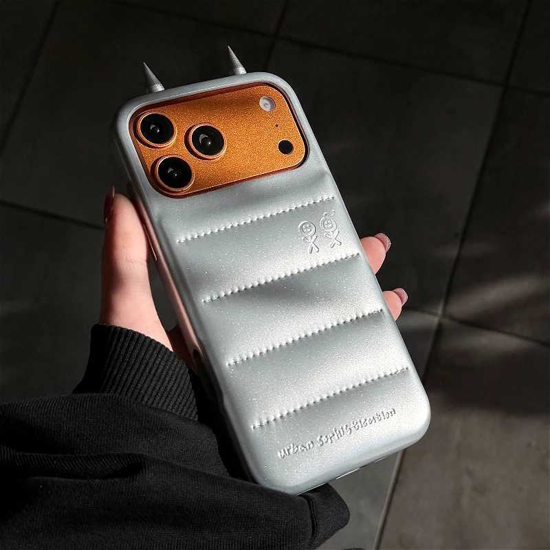 Ins 3D Devils Horns Glossy Case For iPhone 17 16 15 14 Pro Max Luxury Cape Horn Shockproof Protection Cover Girls Gift Shell C260314