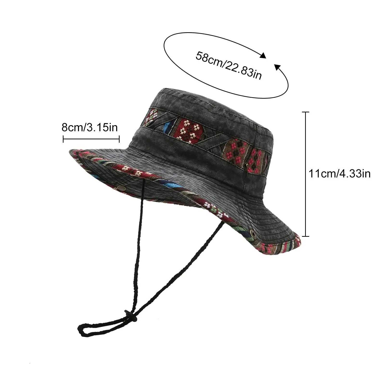Summer Sunhat Wide Brim Sunshade UV Protection Fishing Hiking Sun Hat Outdoor Sport Adjustable Foldable Travel Cowboy Hat H260317 - view 7