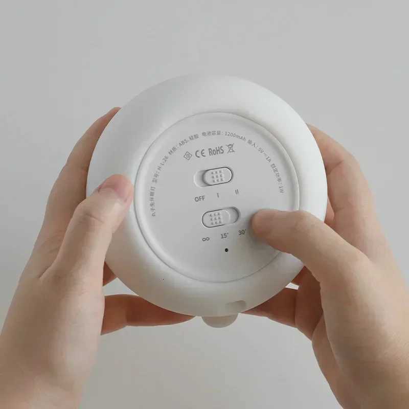 Soft Silicone Rechargeable Night Light Bunny Timing Baby Lighting Mom Gift for Kid Bedroom Decoration Cute Bunny Lamp Girlfriend H260316