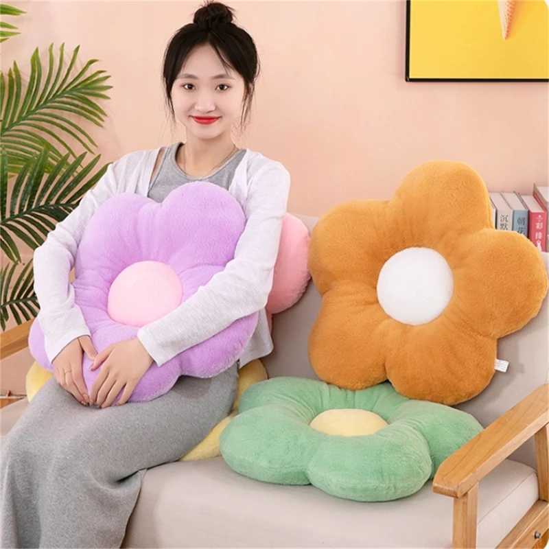 Flower Plush Throw Pillow Soft Plant Flower Chair Cushion Living Bedroom Home Decorative Pillows Sofa Cushions Girl Gifts D260317