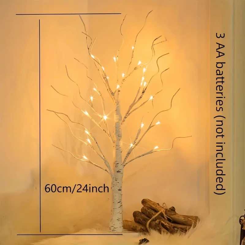 Natural Birch Branch Fairy Lights 10ft Warm White LED String Lights for Christmas Halloween Bedroom Wedding Decor H260316
