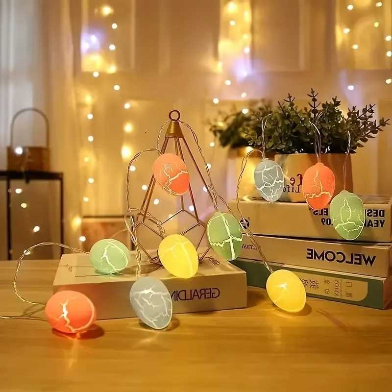 1-5PCS Cracked Egg Design LED Easter String Lights Holiday Decor for Party Birthday Yard Indoor Festival Celebration Lighting H260316