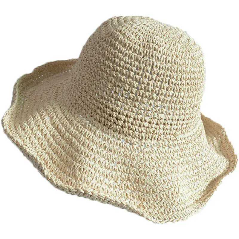 Summer Large Brim Foldable Straw Hat Floppy Wide Brim Sun Cap Bowknot Beach Foldable Hats New 2019 Hats for Women Hiking Caps H260317 - view 7