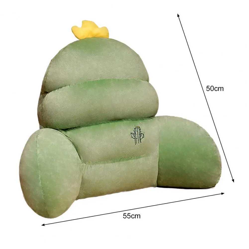 Bed Rest Reading Pillow With Arm Support Zipper Design Super Soft Fully Filled Backrest Support Sofa Couch Pillow Cushion D260317