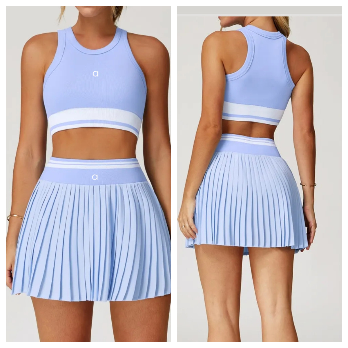 TZ5062 Yoga Sports Suit Quick-drying Bra Skirt Tennis Golf Set High Waist Yoga Suit Women's Anti-light Running Fitness Suit