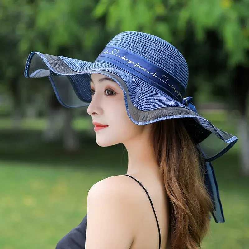 Beach Straw Hat For Women In Summer Korean Style Large Brim Sun Protection Hat Versatile Fashion Vacation Beach Hat H2603171 - view 4
