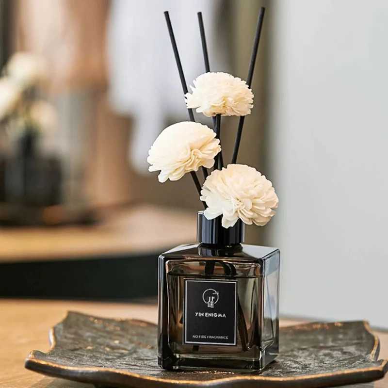 Flameless Aromatherapy Essential Oil Reed Diffuser Scent Candle Sets Odor Removal Home Fragrance Ornament Square Bottle D260317