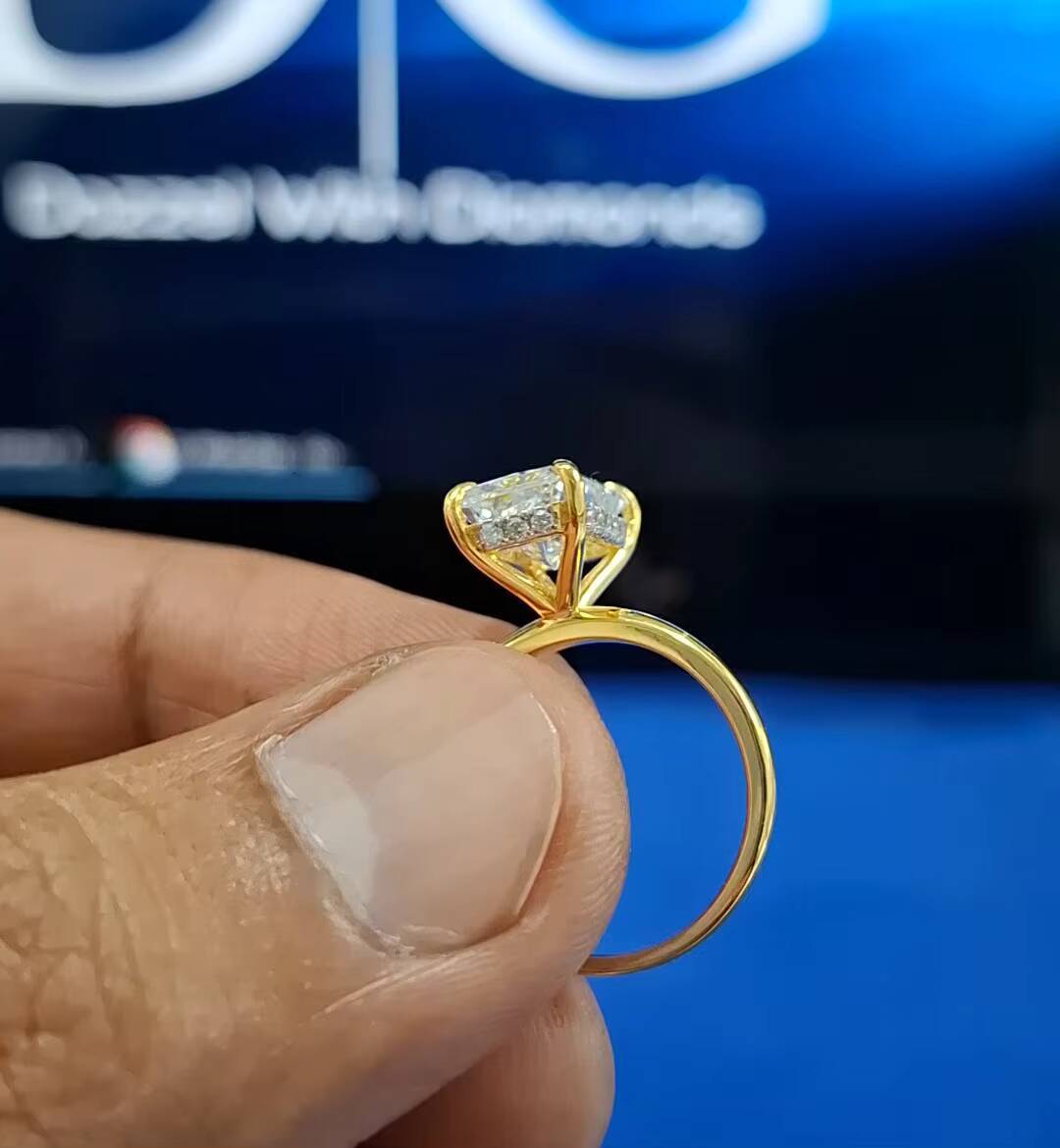 IGI Certified Ethnic Fine Jewelry Newly Radiont Cut Diamond Solitaire Ring for Wedding Engagement Anniversary or Party Gift