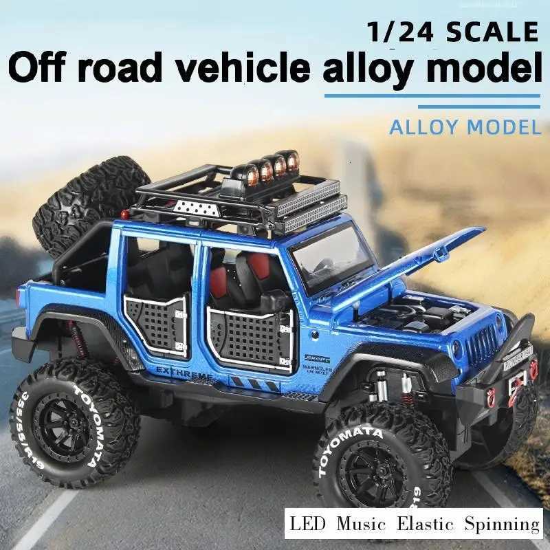 1 24 simulation alloy toy off-road model car with sound effects and light children toy rebound model car ornament holiday gift Y260316