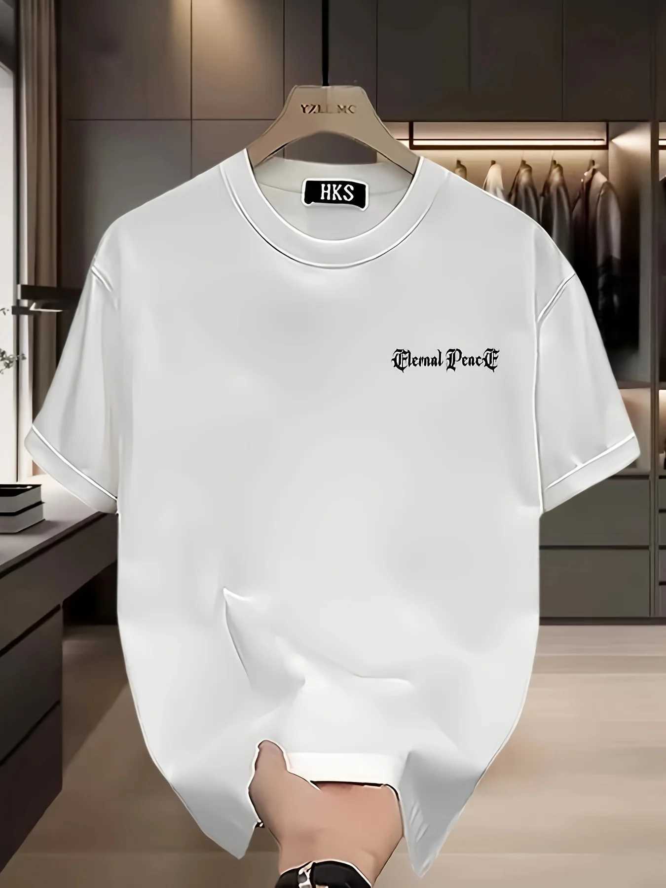 Summer Men Trendy Loose New Style T-Shirt - 100 Cotton Material Soft and Comfortable Fabric Retro Street Style Versatile M260317