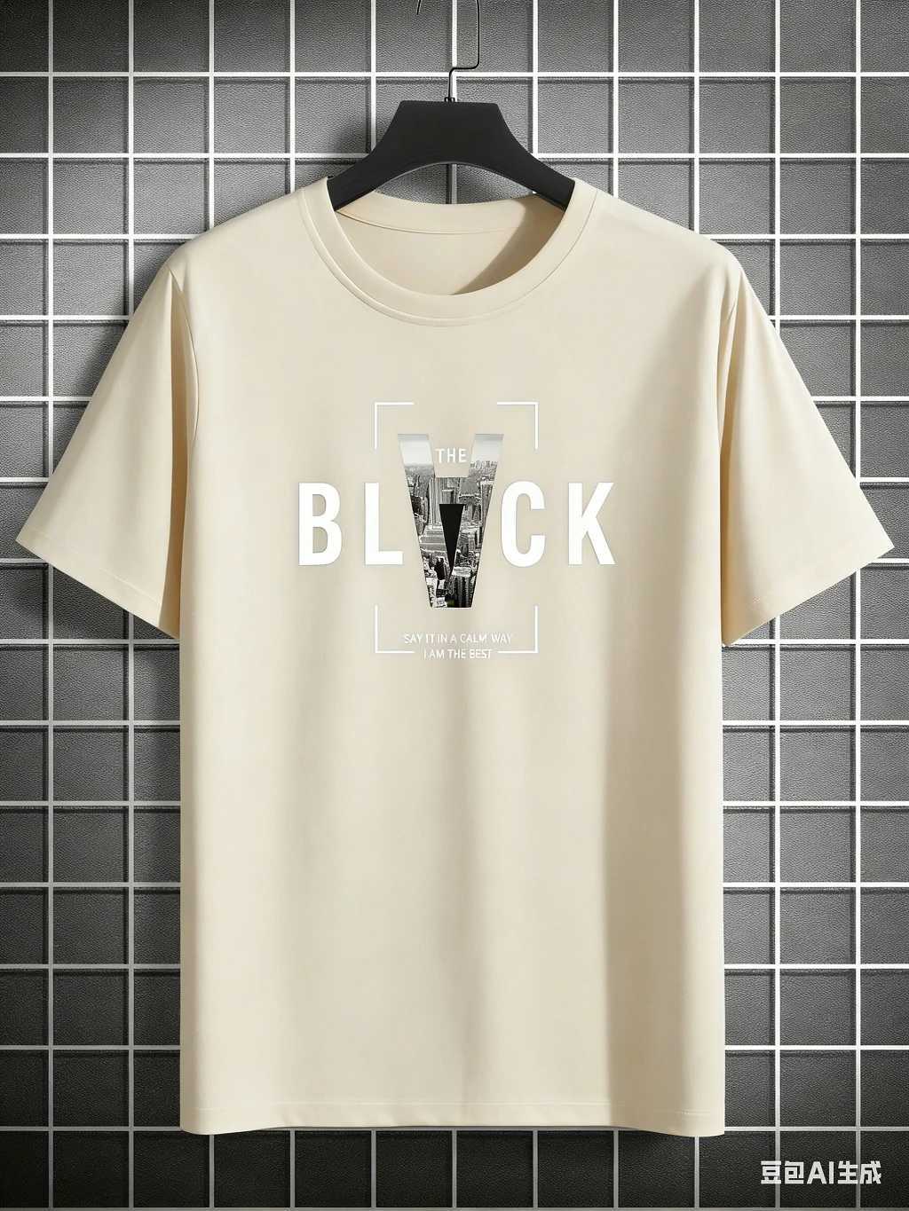 100 Cotton Summer Mens T Shirt Comfortable Soft Breathable Fabric Fashionable Trendy Letter Print Suitable Casual Occasions M260317