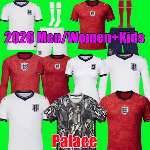 Fans player version 2026 ENGLAND World Cup 26 27 Kit BELLINGHAM KANE Soccer Jerseys top SAKA PALMER Football Shirts FODEN Men kids set uniform S-4XL Palace x