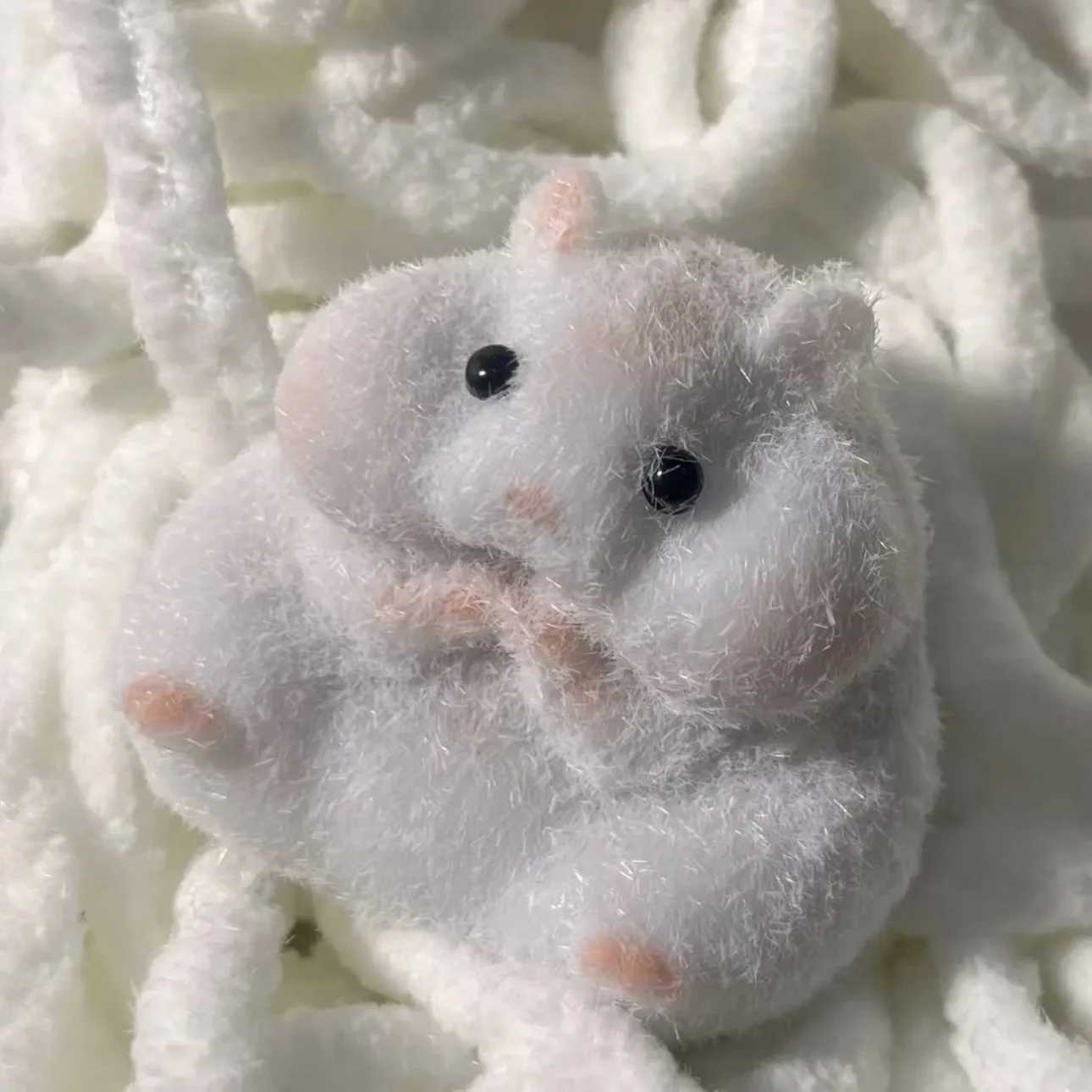 Hamster Taba Squishy Silicone Fuzzy Cute Hamster Animal Squishy Toy Mochi Toy Tabby Anti Stress Release Hand Relax Gift H260317