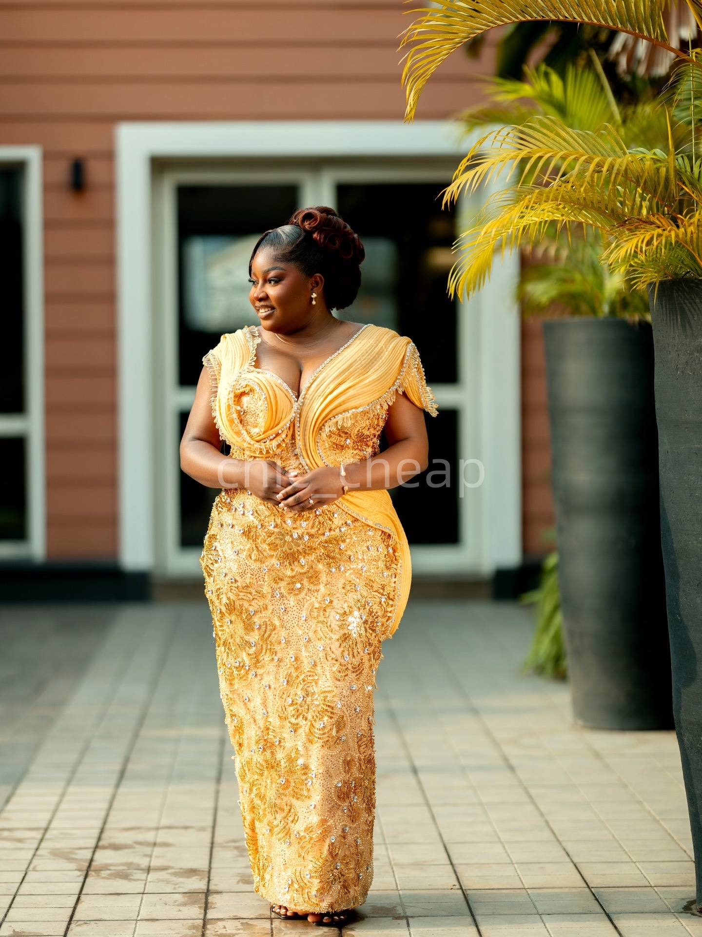 2K26 Aso Ebi Gold Prom Dress 2026 Sheath Prom Dress Rhinestons Beaded Floral Lace Sparkly Evening Dresses Birthday Party Formal Receiption Gowns Dress