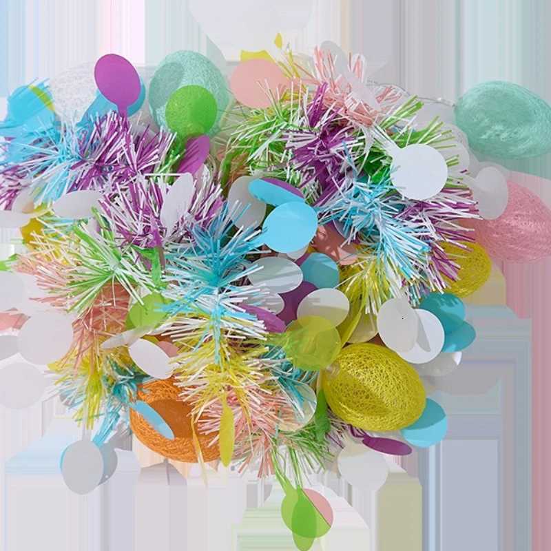 2M Artificial Easter Lights String with Eggs Hanging Ornament for Spring Easter Party Home DIY Craft Wreath Birthday PartyDecor H260316