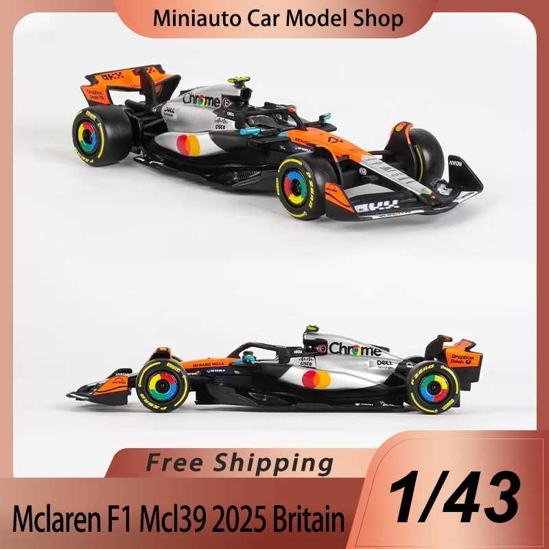 New In Stock Bburago 143 Mclaren F1 Mcl39 2025 Britain Gp Alloy Miniature Silverstone Circuit Car F1 Model Custom Toys Gift D260317
