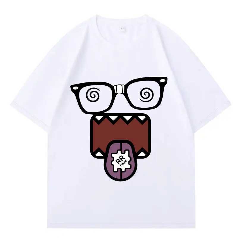 Domo Kun Funny Meme T Shirts Mens Women Clothes Classic Cotton Casual Tee Shirts Short Sleeve Summer T-shirt Tops Streetwear M260317